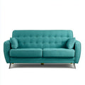 Divano 2 posti turchese 160 x 82 x 86 cm in poliestere con schienale capitonné