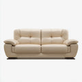 Divano 2 posti avorio in pelle sintetica PU rettangolare 170 x 92 x 90 cm